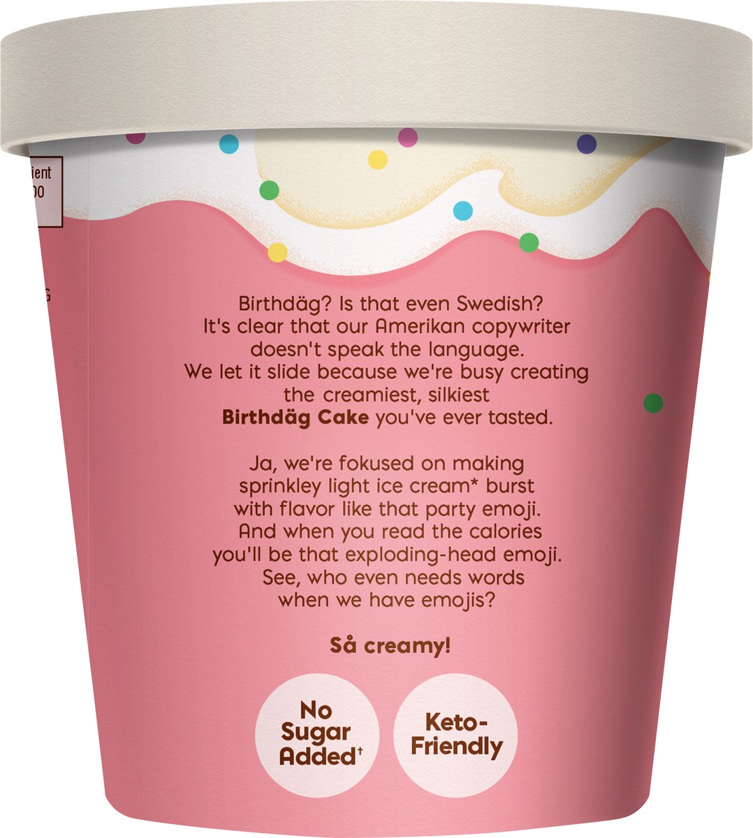 slide 8 of 10, Nick's Light Birthdag Cake Ice Cream 1 pt Cup\Tub, 1 pint