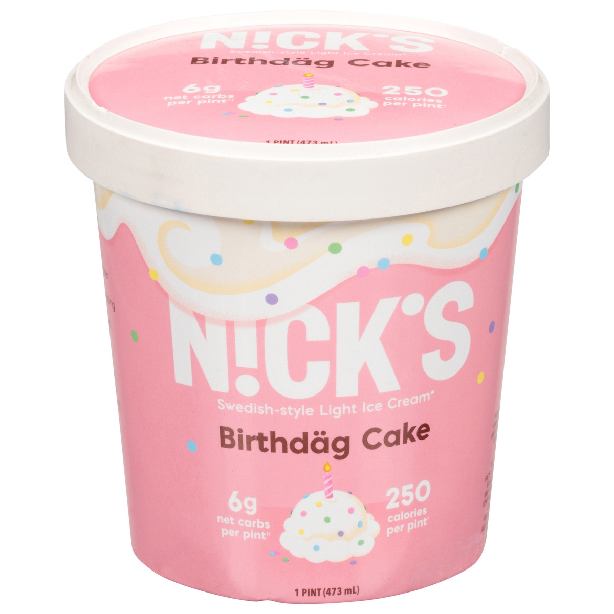 slide 1 of 9, Nick's Birthdag Cake Swedish-Style Light Ice Cream, 