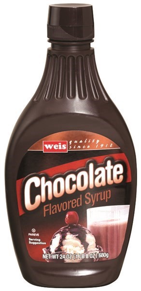 slide 1 of 6, Weis Quality Chocolate Flavored Syrup, 24 oz