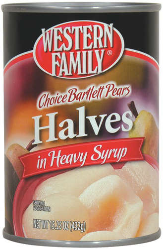 slide 1 of 1, Western Family Pear Halves, 15.25 oz