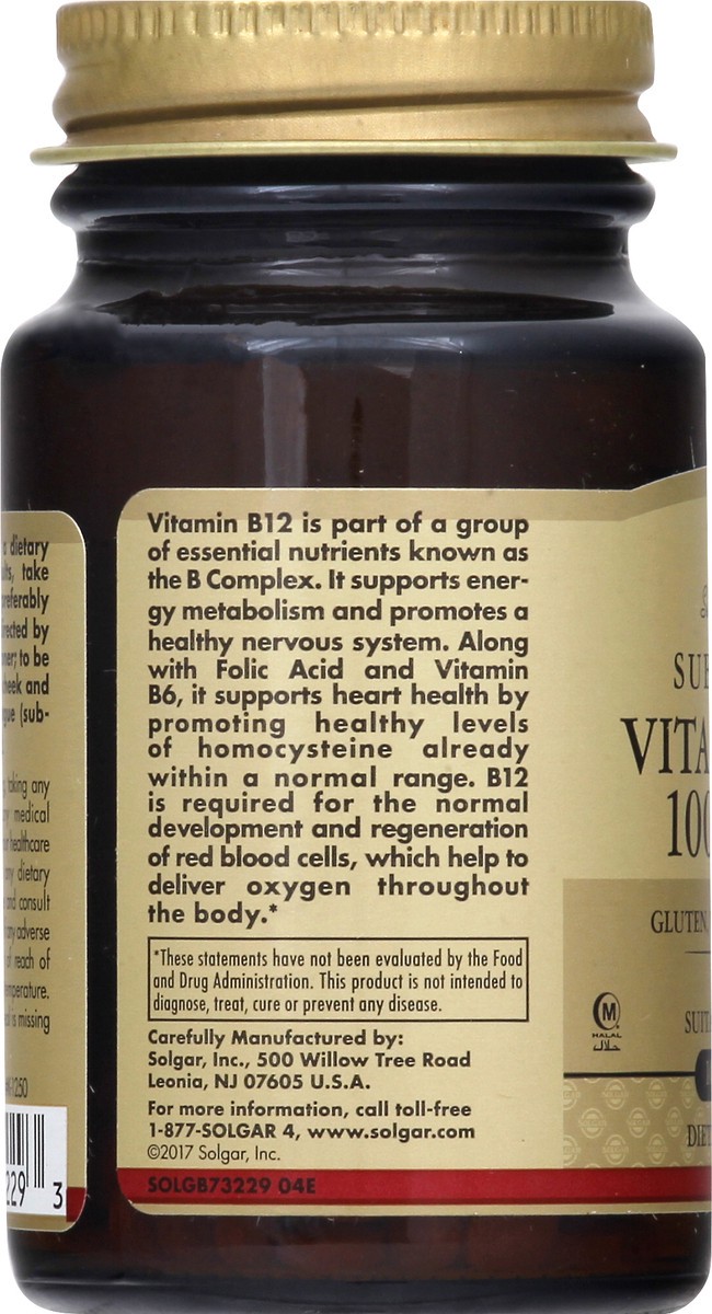 slide 6 of 10, Solgar Sublingual Vitamin B12 1000 Mcg, 100 ct