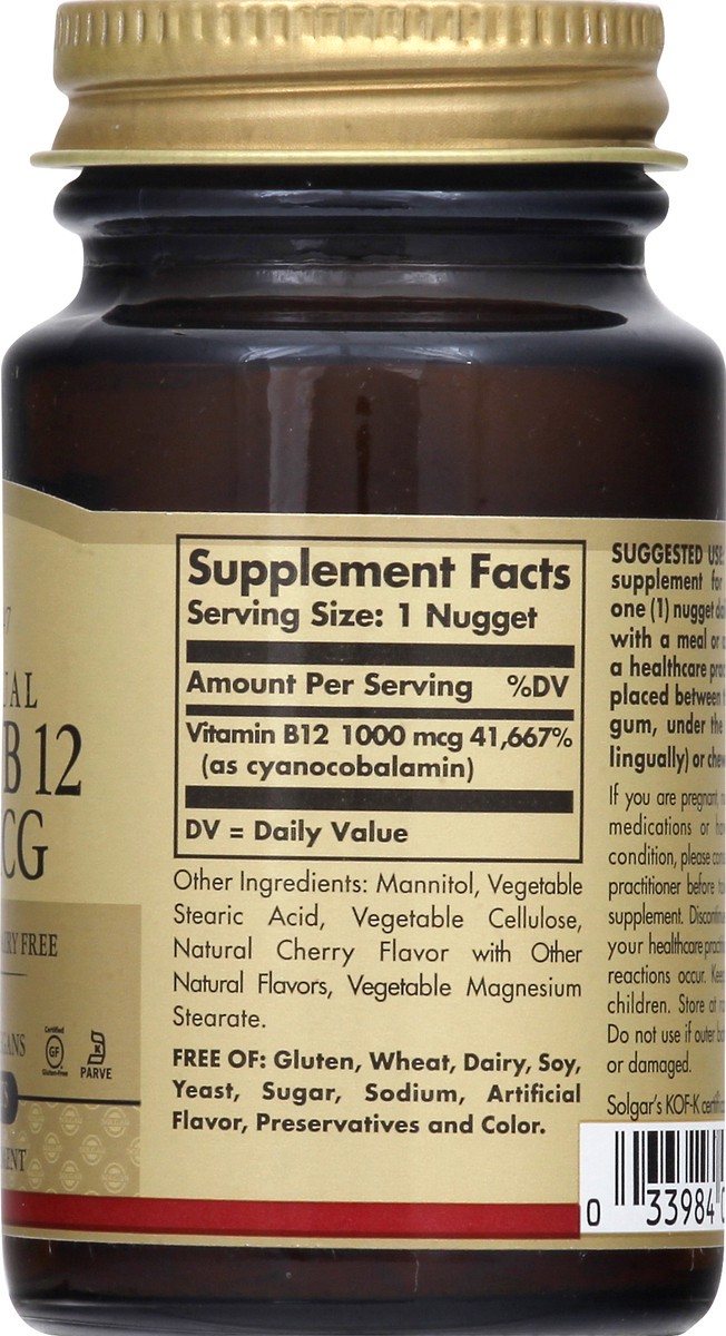 slide 4 of 10, Solgar Sublingual Vitamin B12 1000 Mcg, 100 ct