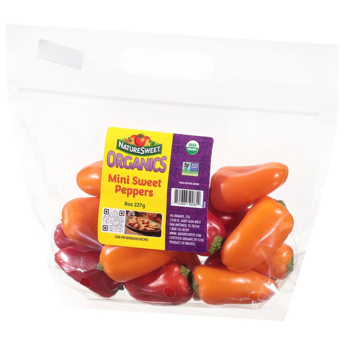 slide 9 of 12, NatureSweet Organics Sweet Peppers Mini 8 oz, 8 oz