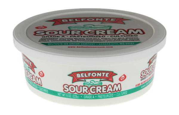 slide 1 of 1, Belfonte Sour Cream, 8 oz