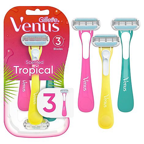 slide 1 of 1, Gillette Venus Tropical Womens Disposable Razor - 3 Count, 3 ct