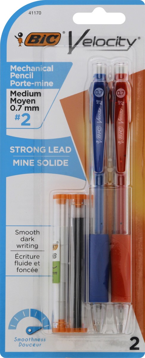 slide 8 of 9, Bic Black Velocity Pencil Medium, 2 ct