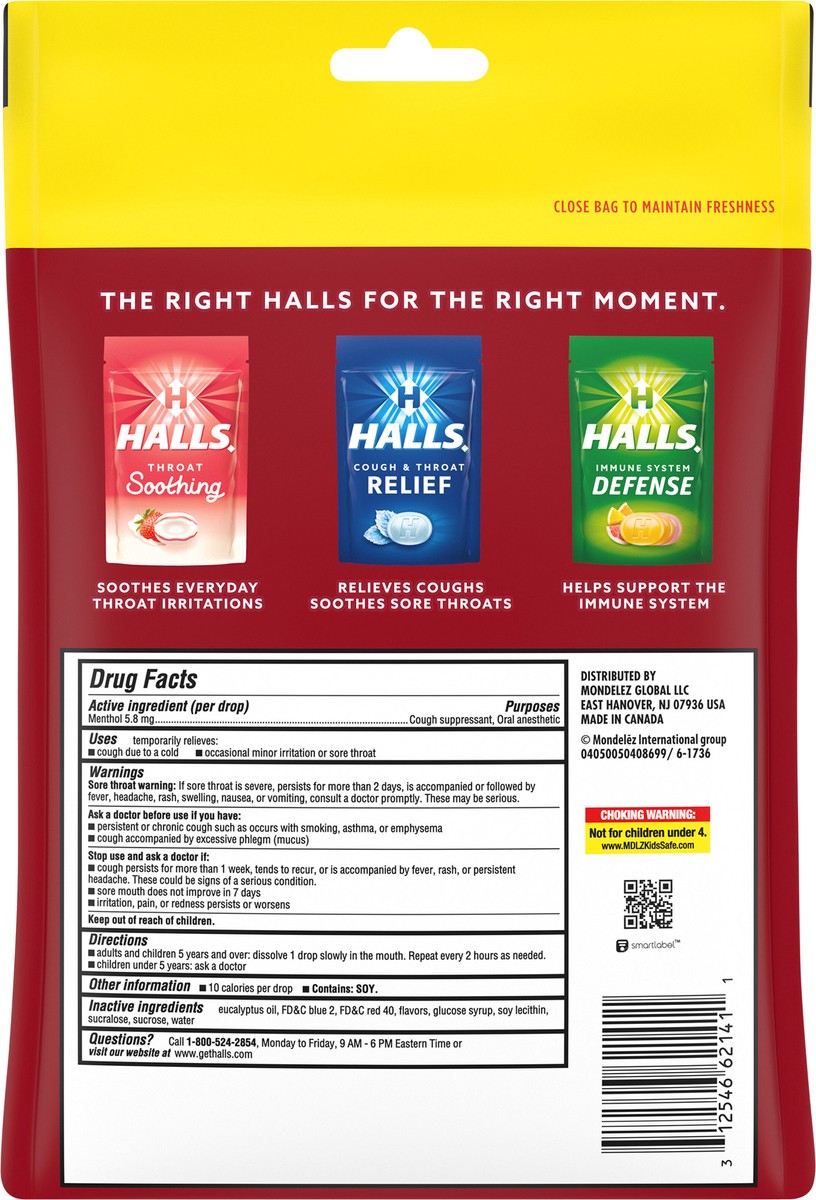 slide 5 of 9, Halls Cough Drops - Cherry - 80ct, 8.75 oz