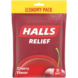 Halls Cherry Cough Drops 