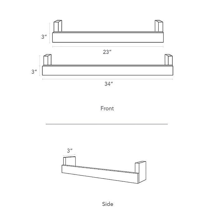 slide 4 of 4, Nico & Yeye Minimo Floating Shelf - White, 23 in