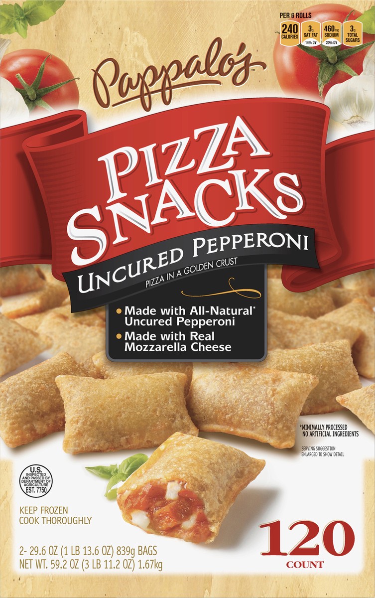 slide 4 of 11, Pappalo's Uncured Pepperoni Pizza Snacks 2 bags 29.6 oz Bag 2 ea Box, 