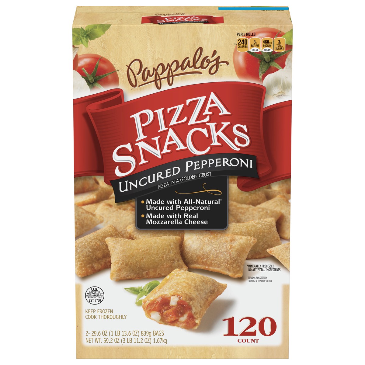 slide 1 of 11, Pappalo's Uncured Pepperoni Pizza Snacks 2 bags 29.6 oz Bag 2 ea Box, 