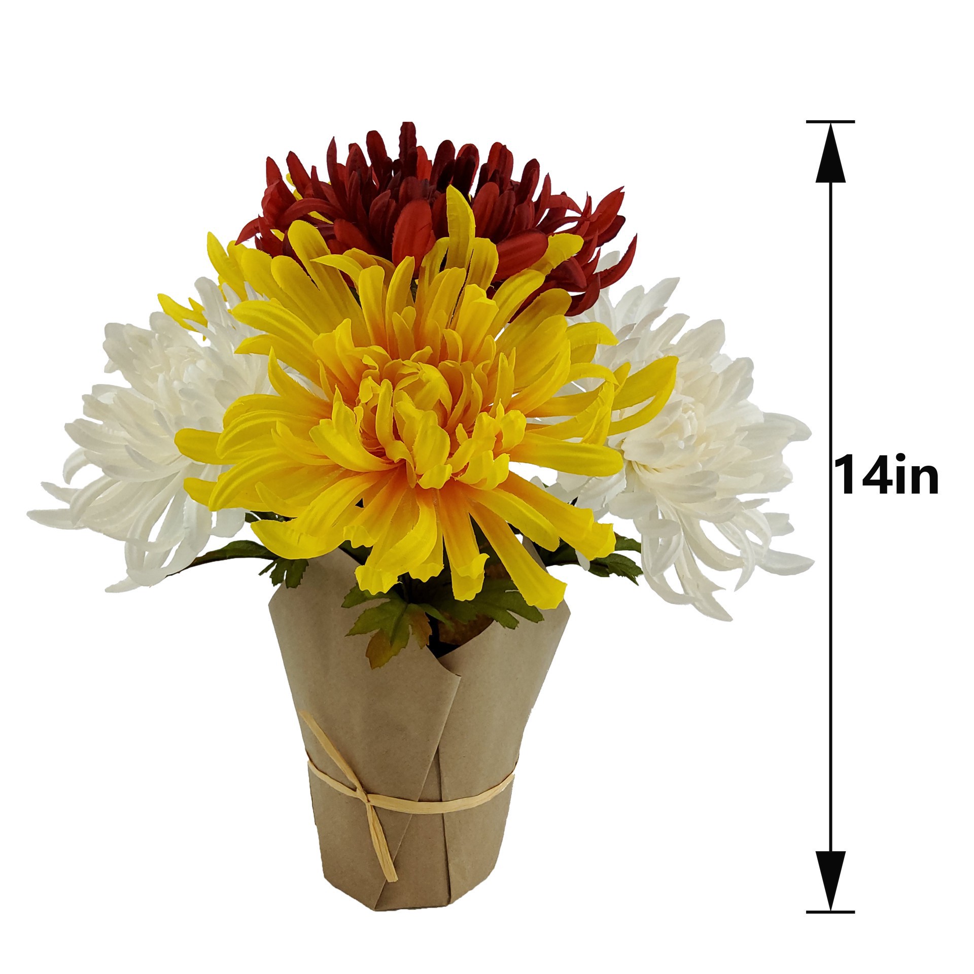 slide 2 of 3, 14" Potted Mum By Ashland, 12 in x 12 in x 14 in