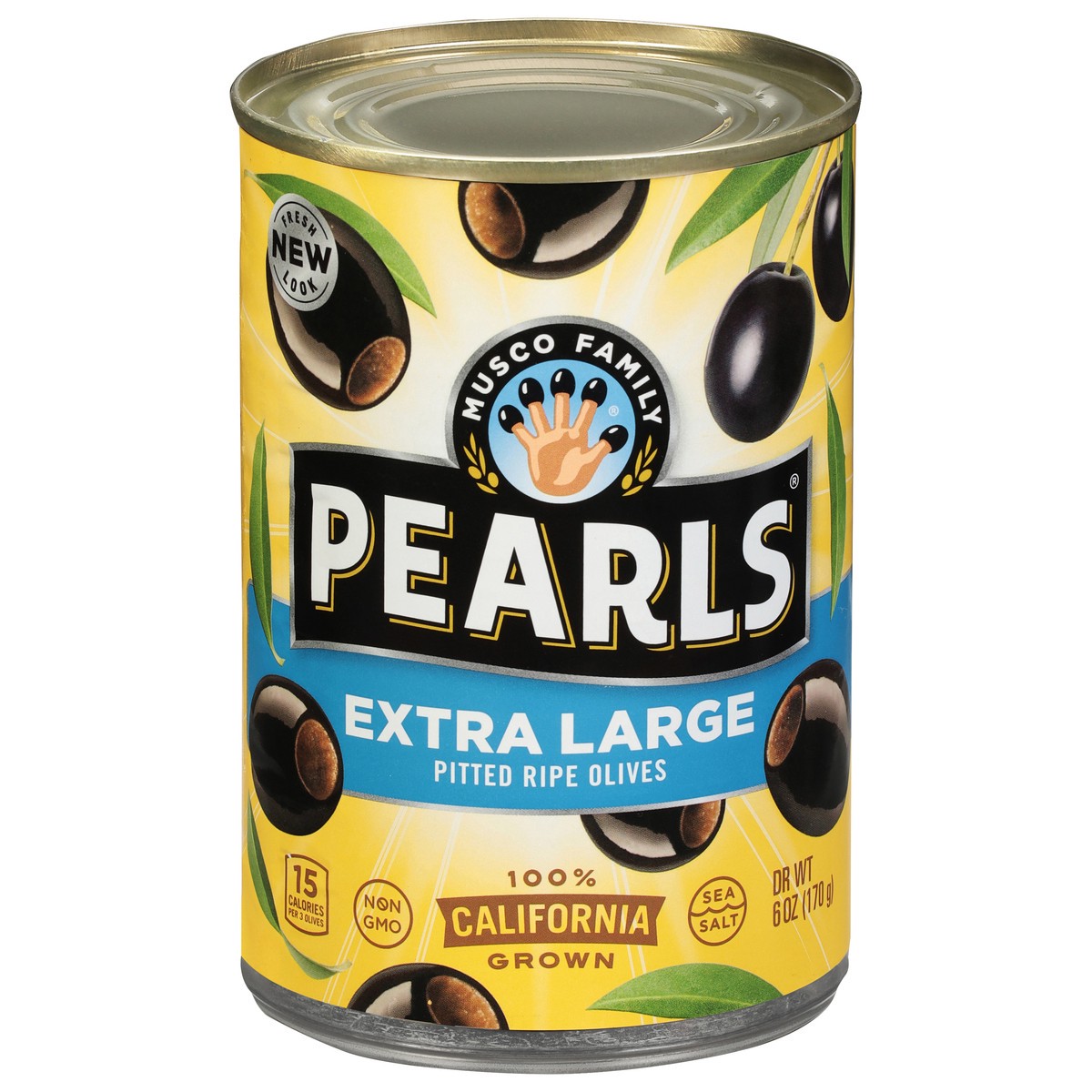 slide 1 of 11, Pearls Extra Large Pitted California Ripe Olives, 6 oz