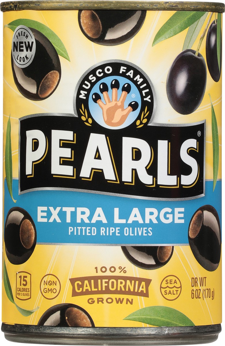 slide 4 of 11, Pearls Extra Large Pitted California Ripe Olives, 6 oz