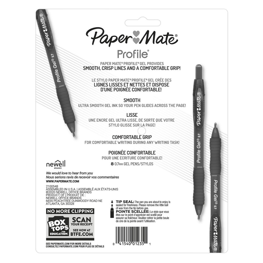 slide 6 of 6, Paper Mate Profile Assorted Gel Pens, 8 ct