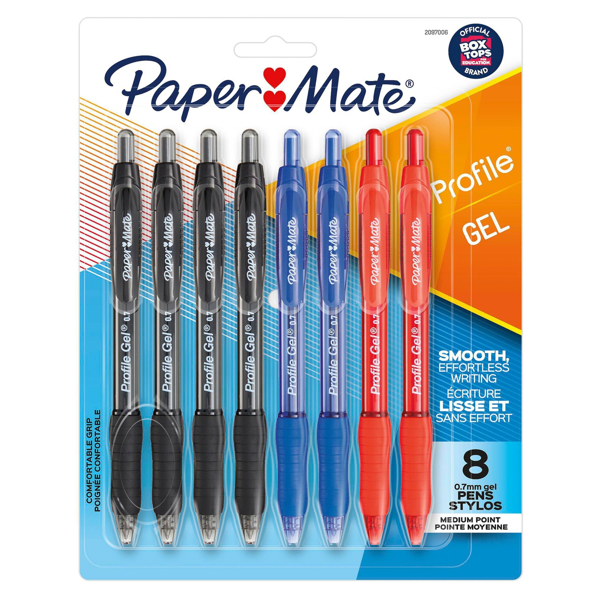 slide 1 of 6, Paper Mate Profile Assorted Gel Pens, 8 ct