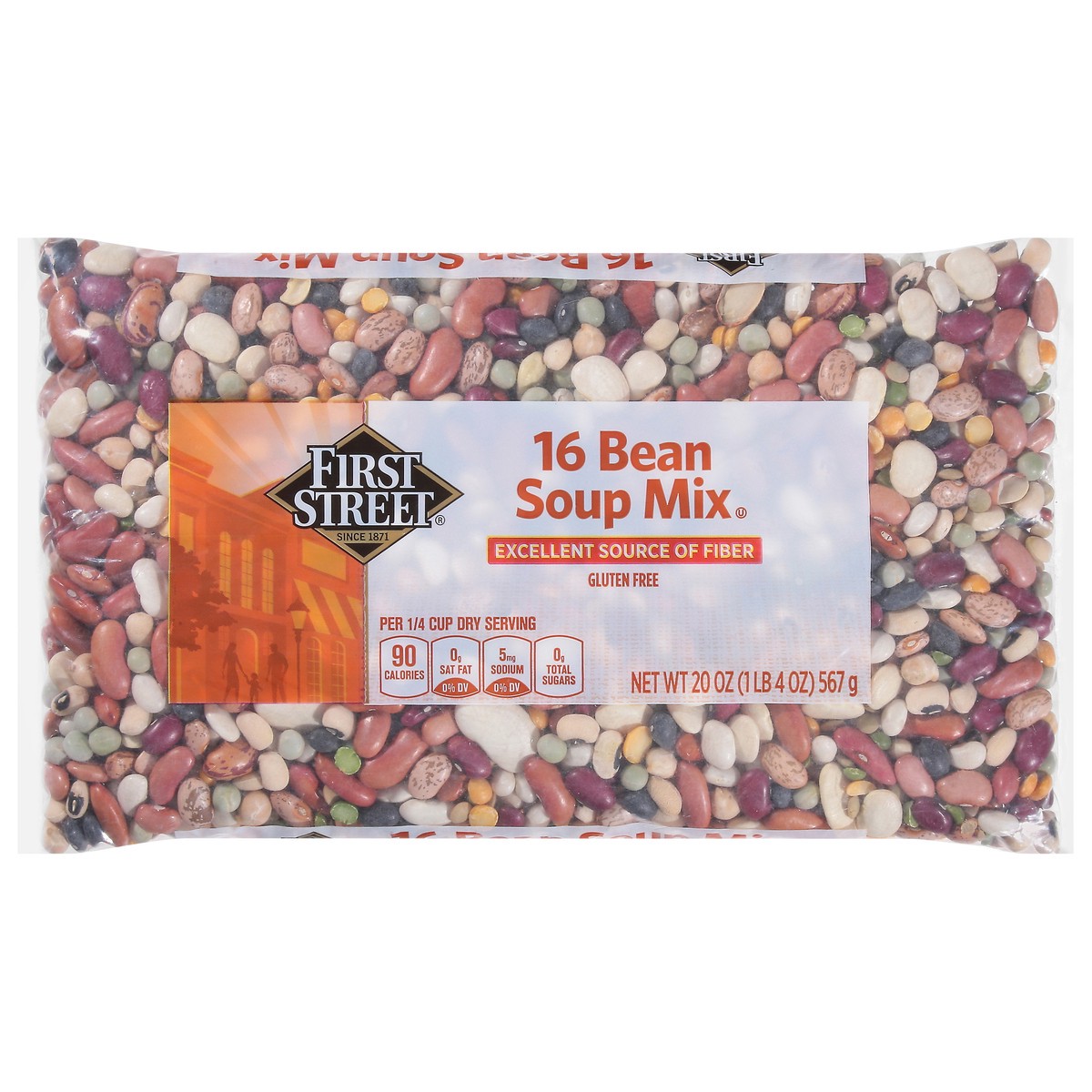 slide 4 of 4, First Street 16 Bean Soup Mix, 20 oz