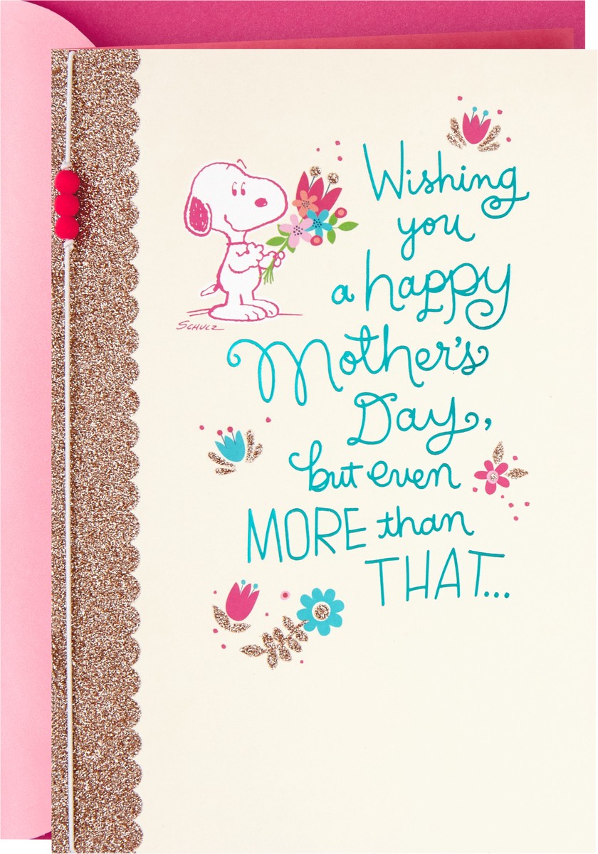 slide 2 of 3, Hallmark Peanuts Mother's Day Card (Snoopy with Flowers) #10, 1 ct