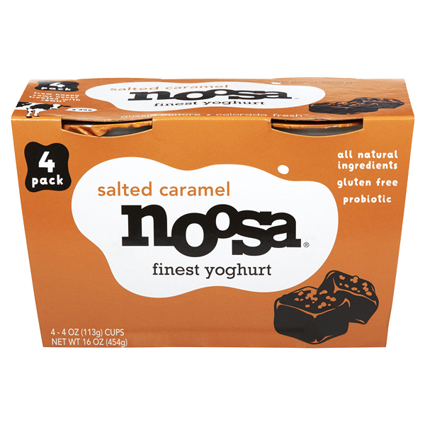 slide 1 of 1, Noosa Salted Caramel Yogurt Cups, 4 ct; 4 oz