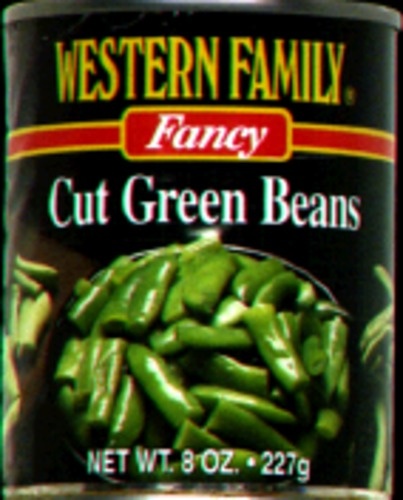 slide 1 of 1, Western Family Cut Green Beans, 8 oz