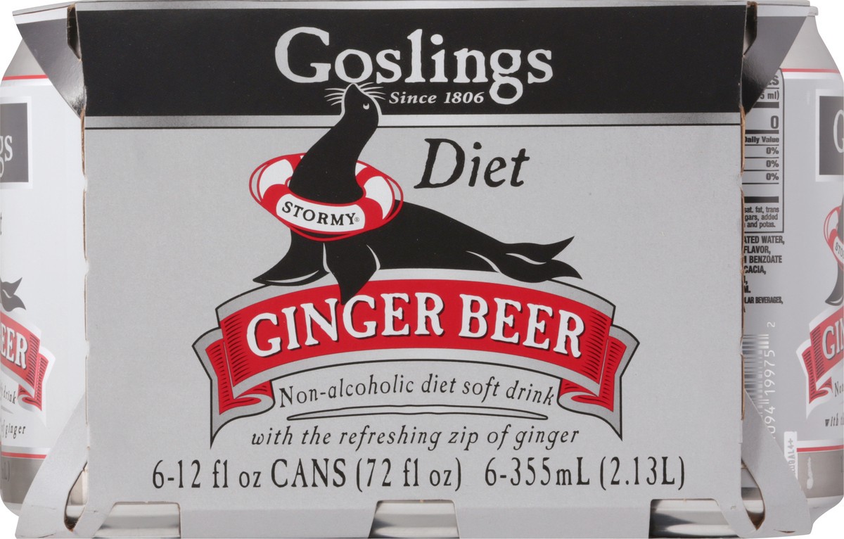 slide 3 of 9, Gosling's Diet Ginger Beer - 72 fl oz, 6 ct; 12 oz