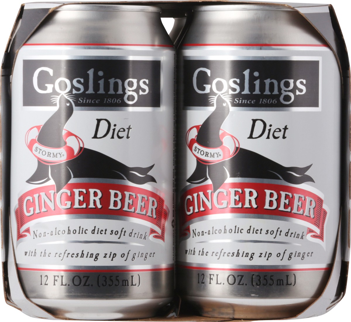 slide 8 of 9, Gosling's Diet Ginger Beer - 72 fl oz, 6 ct; 12 oz