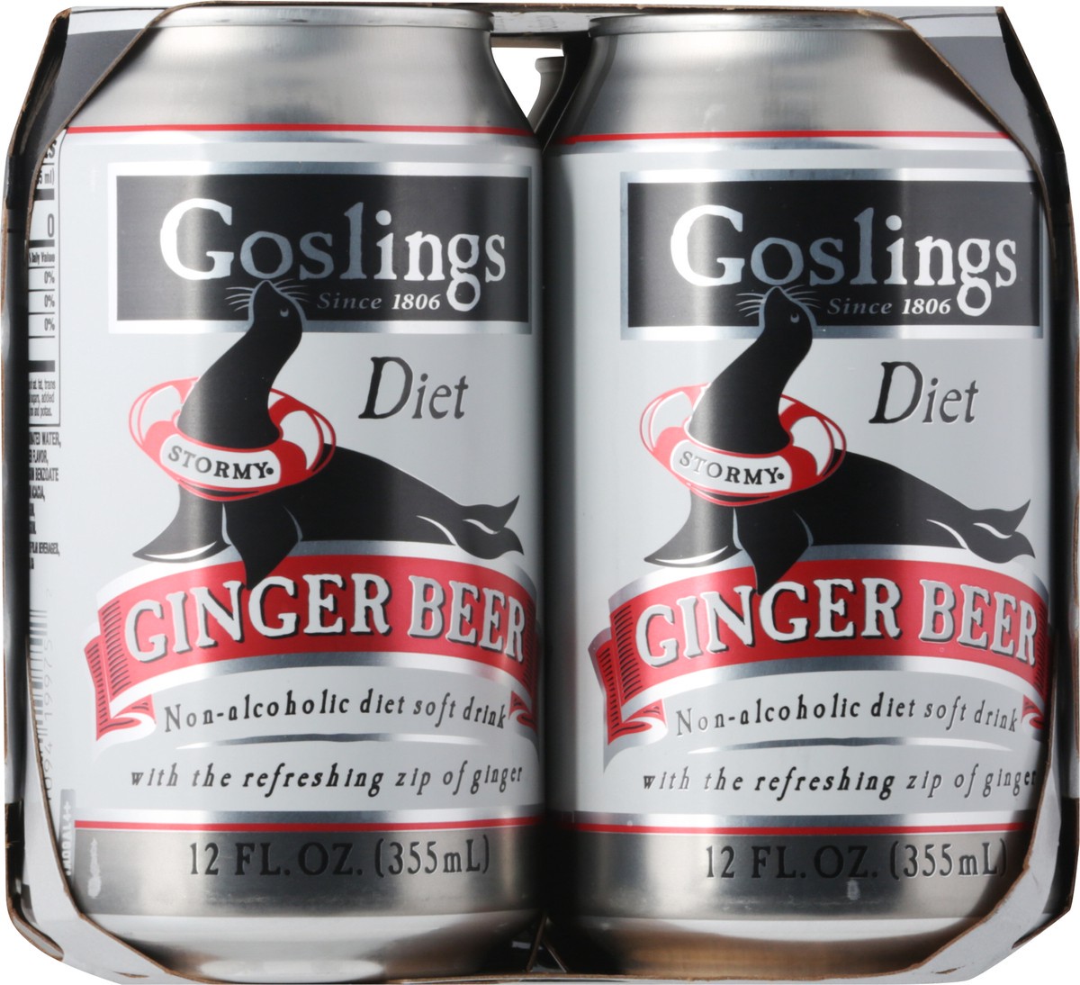 slide 2 of 9, Gosling's Diet Ginger Beer - 72 fl oz, 6 ct; 12 oz