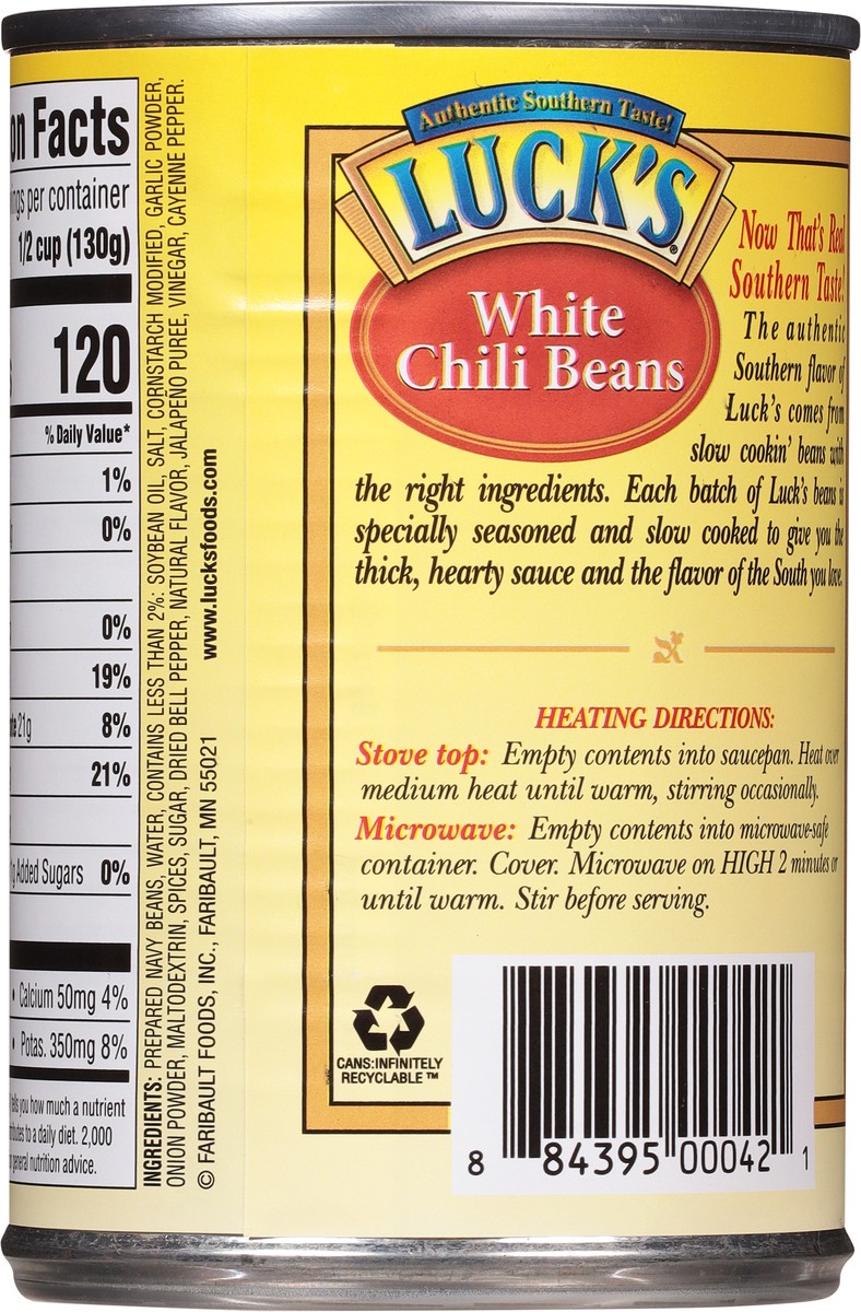 slide 5 of 13, Luck's White Chili Beans 15.5 oz, 15 oz