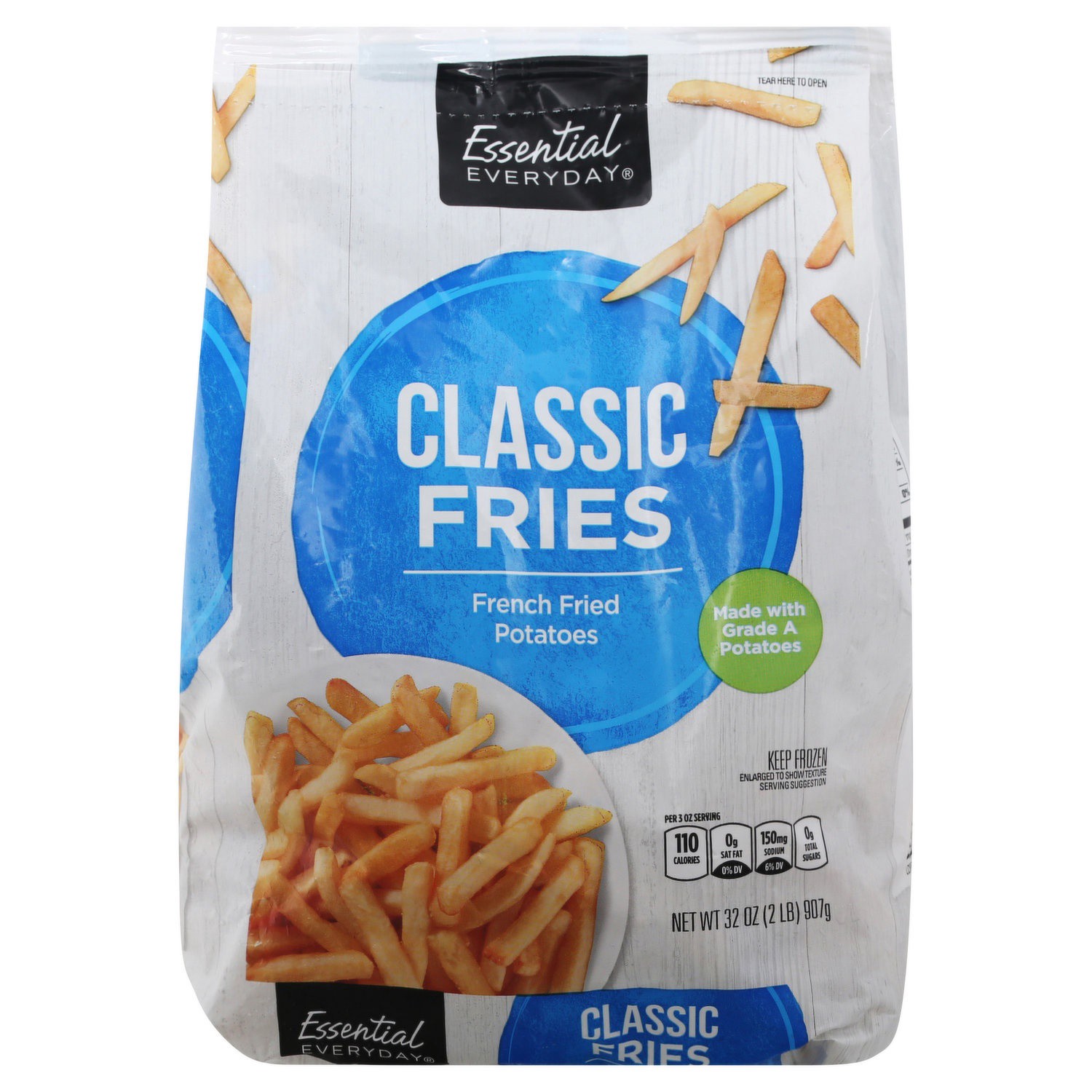 slide 1 of 1, Essential Everyday Regular Frozen Fries, 32 oz