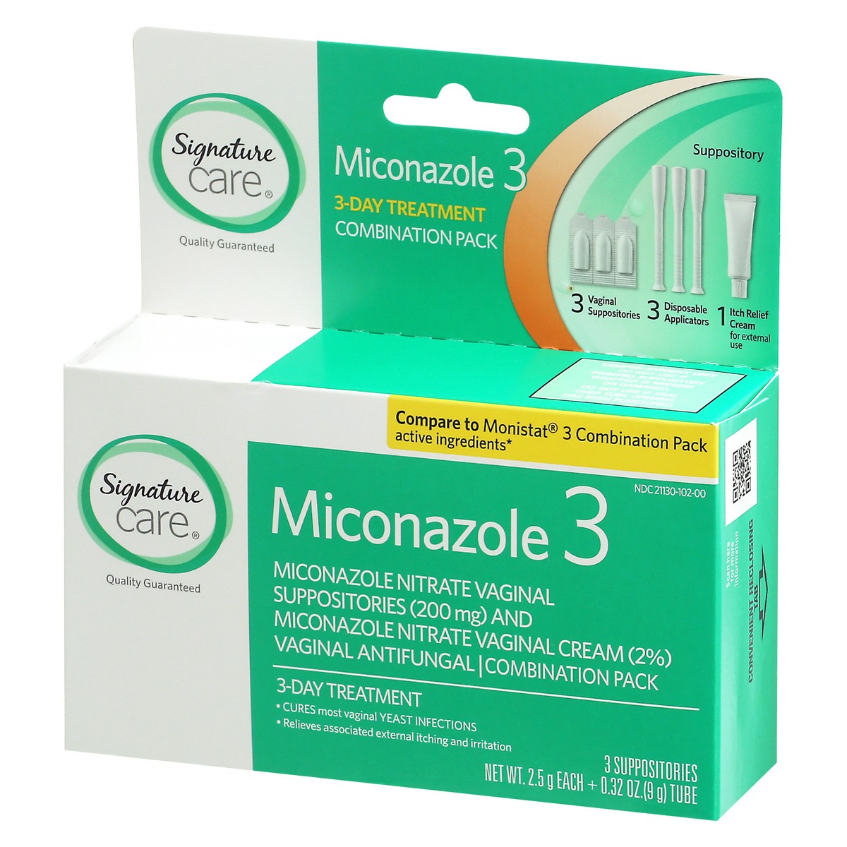 slide 12 of 12, S Care Miconazole 3 Combo Pack, 0.32 oz