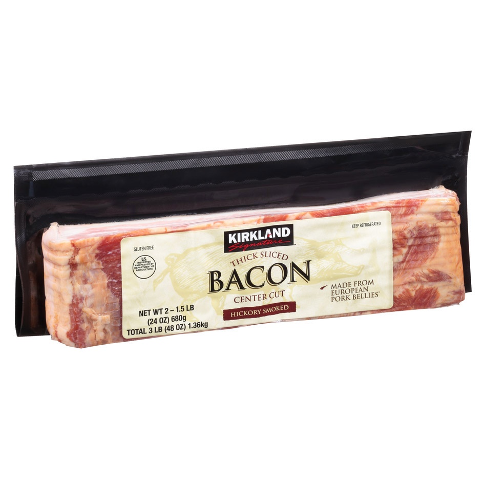 Kirkland Signature Thick Sliced Danish Bacon 3 Lb | Shipt