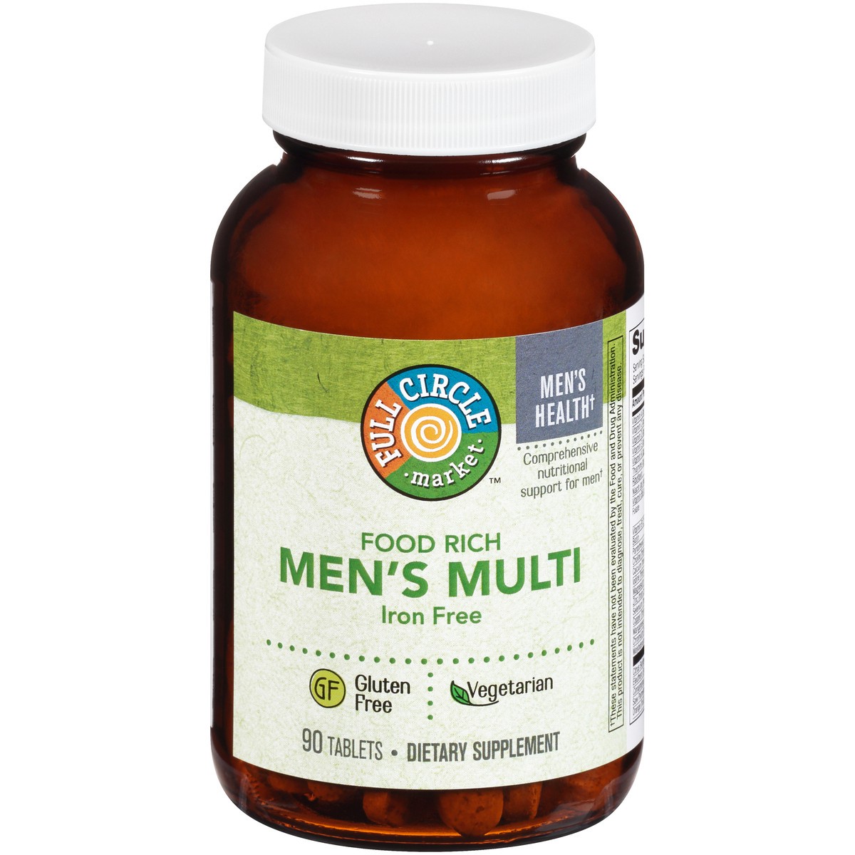 slide 1 of 8, Full Circle Market Men's Multivitamin Vegetarian Tablets, 90 ct