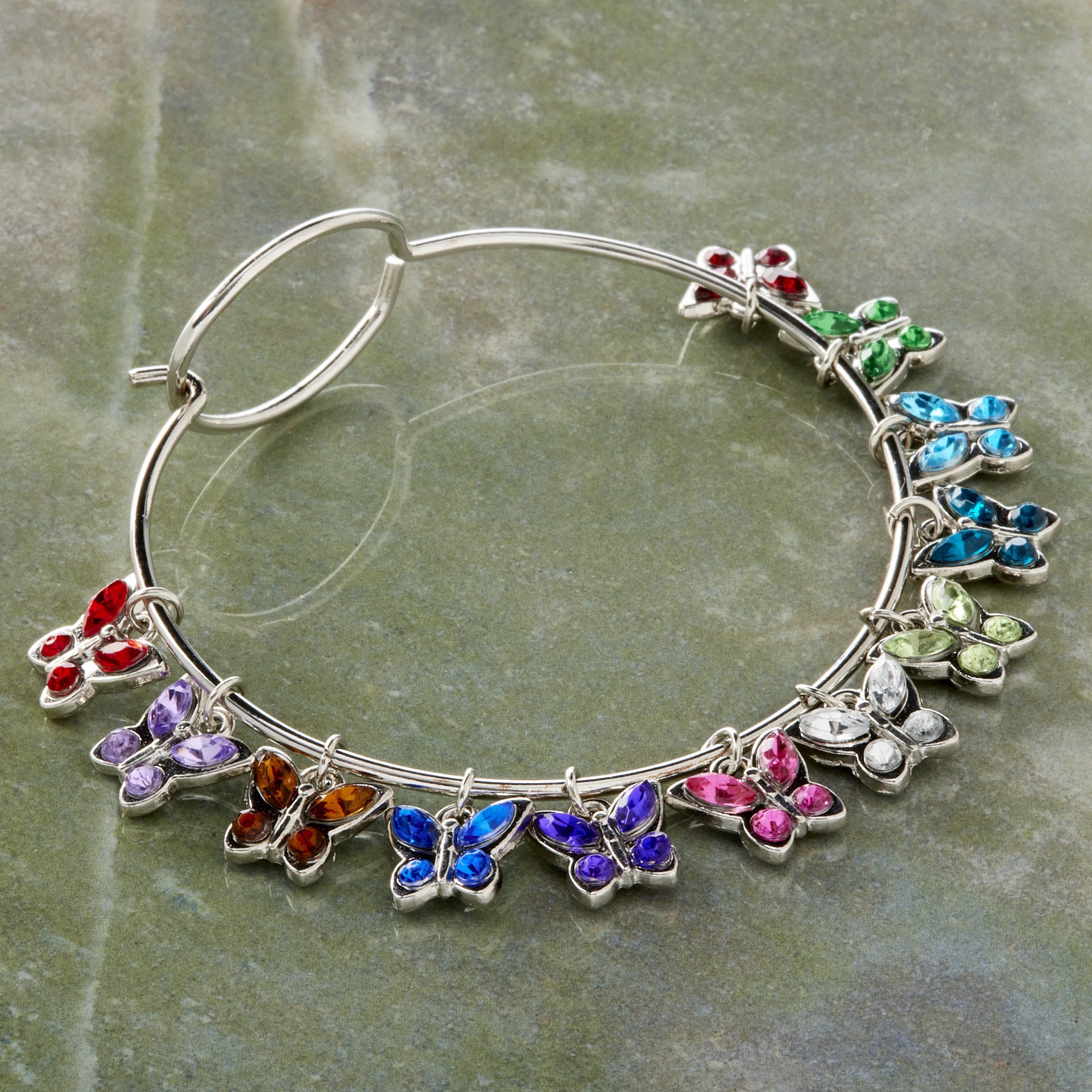 slide 3 of 3, Charmalong Rhodium Butterfly Charms By Bead Landing, 4mm x 11mm