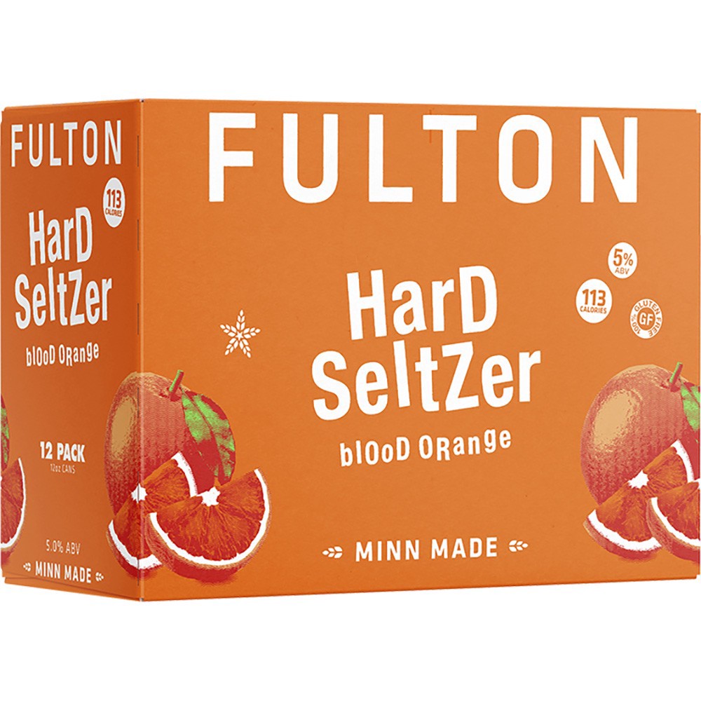 slide 1 of 1, Fulton Hard Seltzer Blood Orange 12Pk, 12 ct; 12 oz