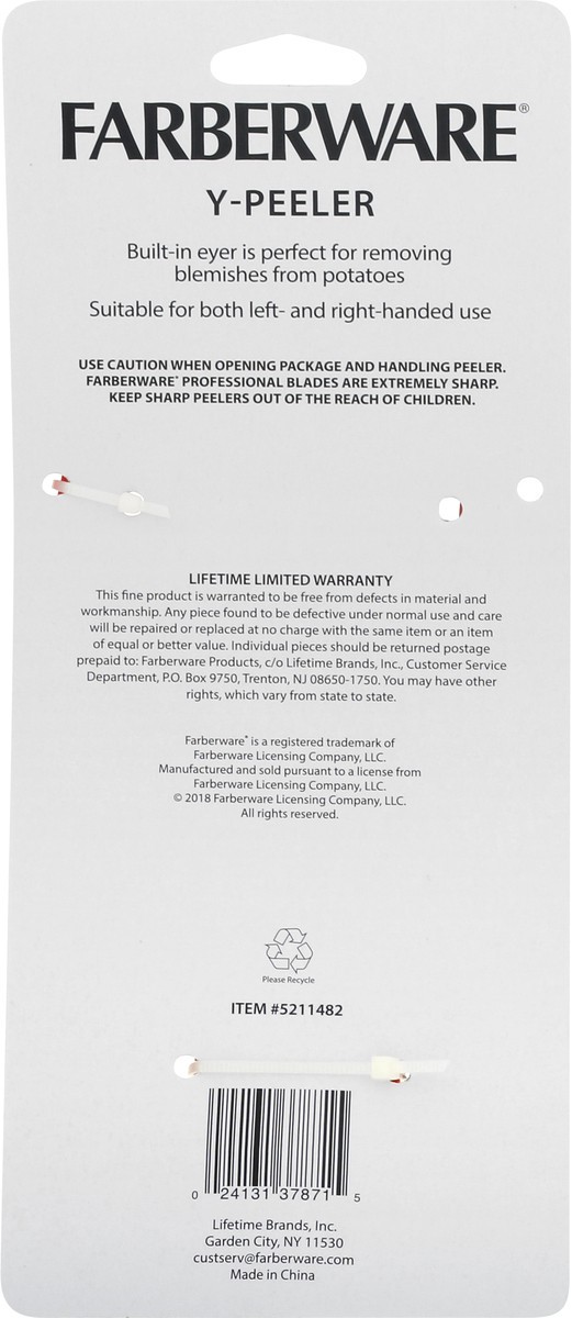 slide 3 of 9, Farberware Professional Y-Peeler 1 ea, 1 ct