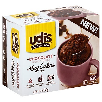 slide 1 of 6, Udi's Gluten Free Chocolate Mug Cakes Mix, 8.4 oz
