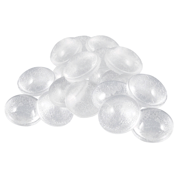 slide 1 of 1, Soft Touch Bumpers, Round, Clear, 20 ct