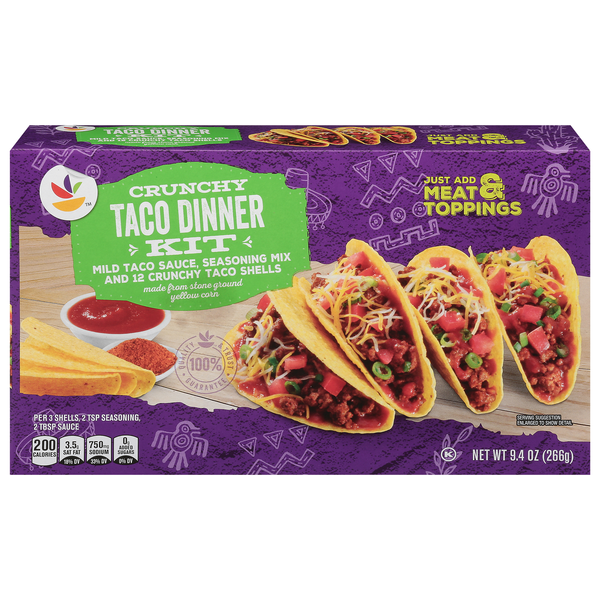 slide 1 of 1, Giant Crunchy Hard Taco Dinner Kit - 12 ct, 12 ct; 9.4 oz