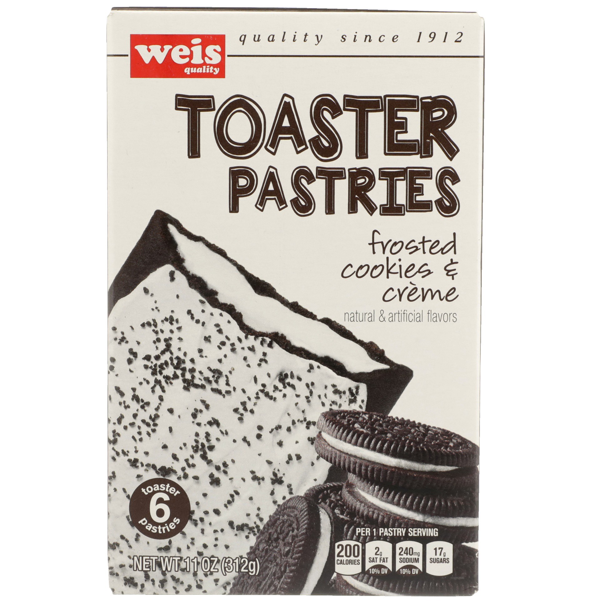 slide 3 of 6, Weis Quality Cookies and Cream Toaster Pastries, 11 oz