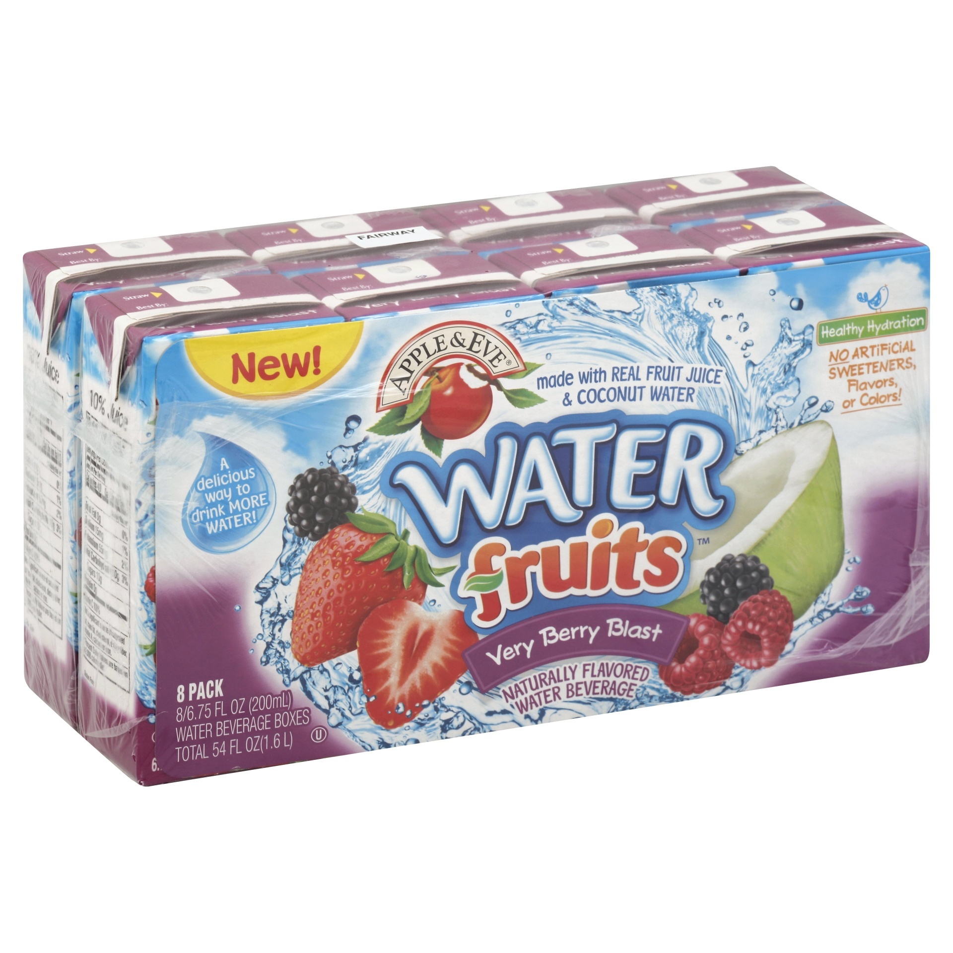 slide 1 of 1, Apple & Eve Very Berry Blast WaterFruits, 54 fl oz