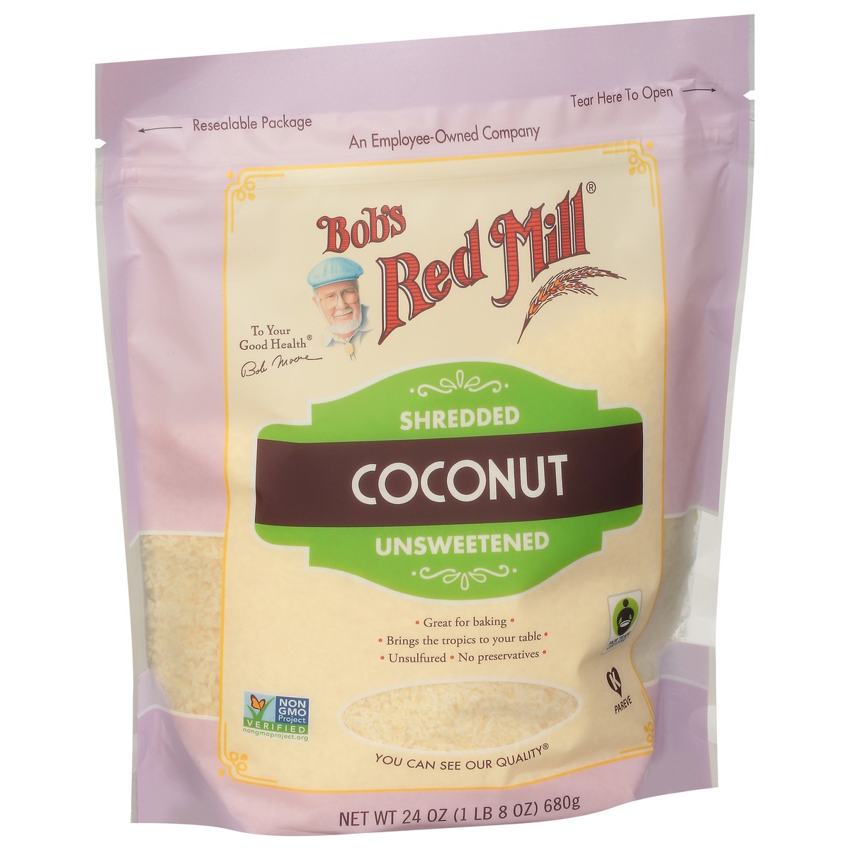 slide 8 of 13, Bob's Red Mill Shredded Unsweetened Coconut 24 oz, 24 oz