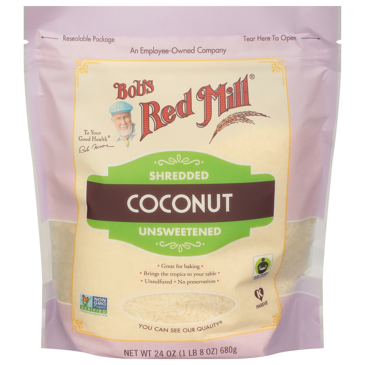 slide 1 of 13, Bob's Red Mill Shredded Unsweetened Coconut 24 oz, 24 oz