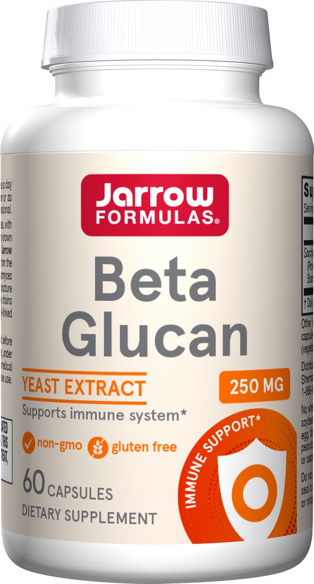 slide 4 of 4, Jarrow Formulas Beta Glucan 250 mg - 60 Capsules - Immune Function Support Dietary Supplement - High-Purity Extract - Patented Preparation - 60 Servings, 60 ct
