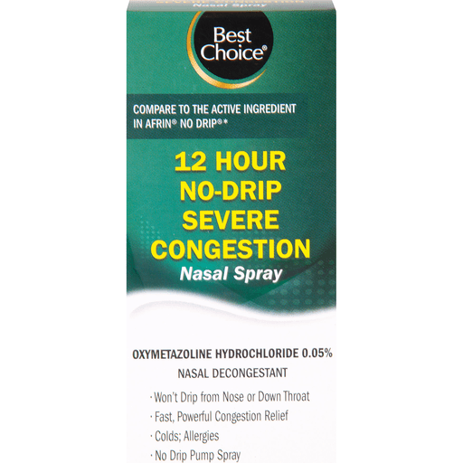 slide 1 of 1, Best Choice 12 Hour Severe No Drip Nasal Spray, 1 oz