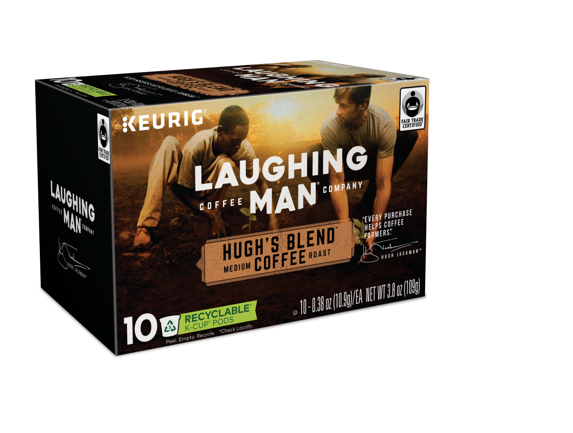 slide 3 of 3, Laughing Man Hugh's Blend K-Cup Pods, 10 ct