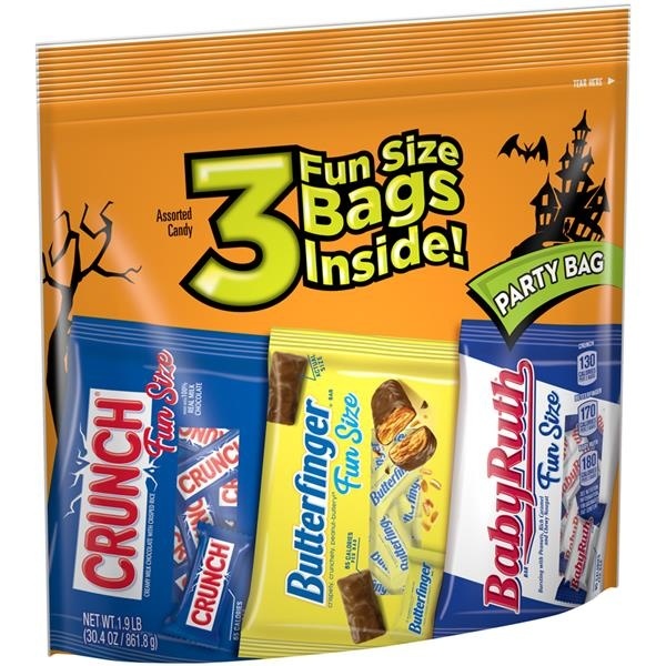 slide 1 of 1, Nestlé Big Bag Three Fun Size Halloween, 30.4 oz