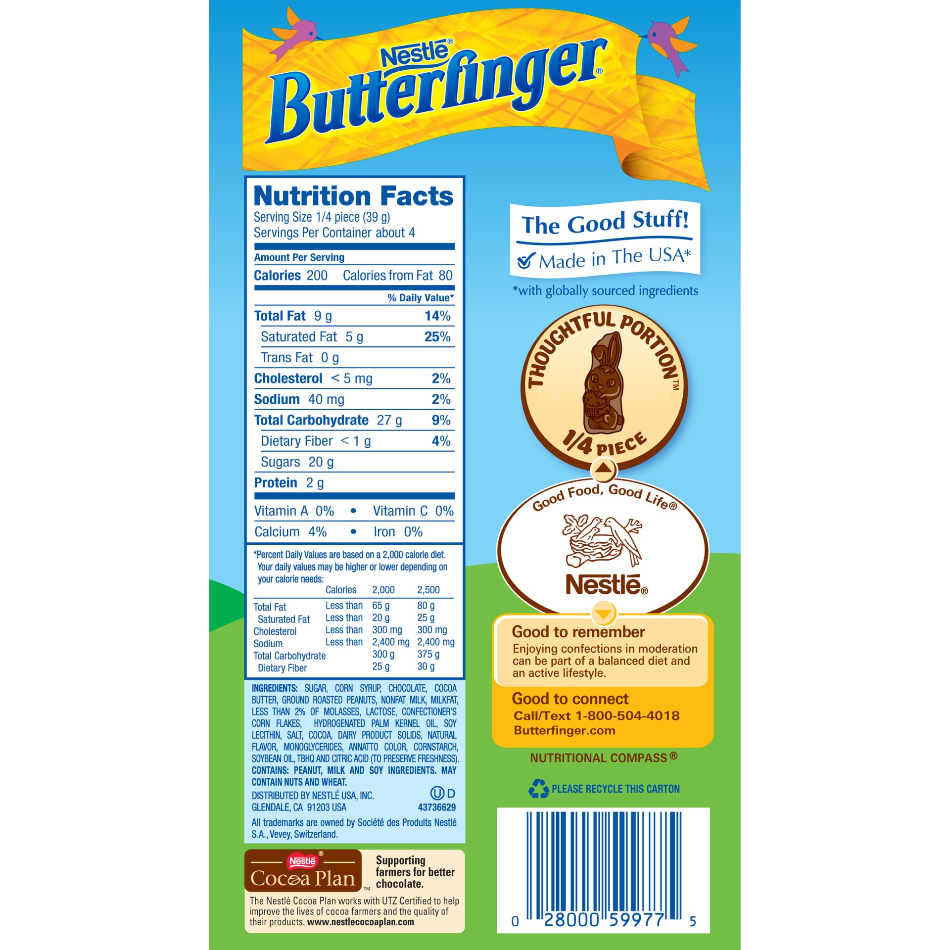 slide 6 of 8, Butterfinger Easter Milk Chocolate Bunny, 5.5 oz