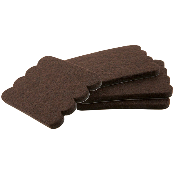 slide 1 of 1, Waxman Self Stick Furniture Felt Pad 1/2 Inch x 2-5/8 Inch Brown, 1/2 in x 2 5/8 in