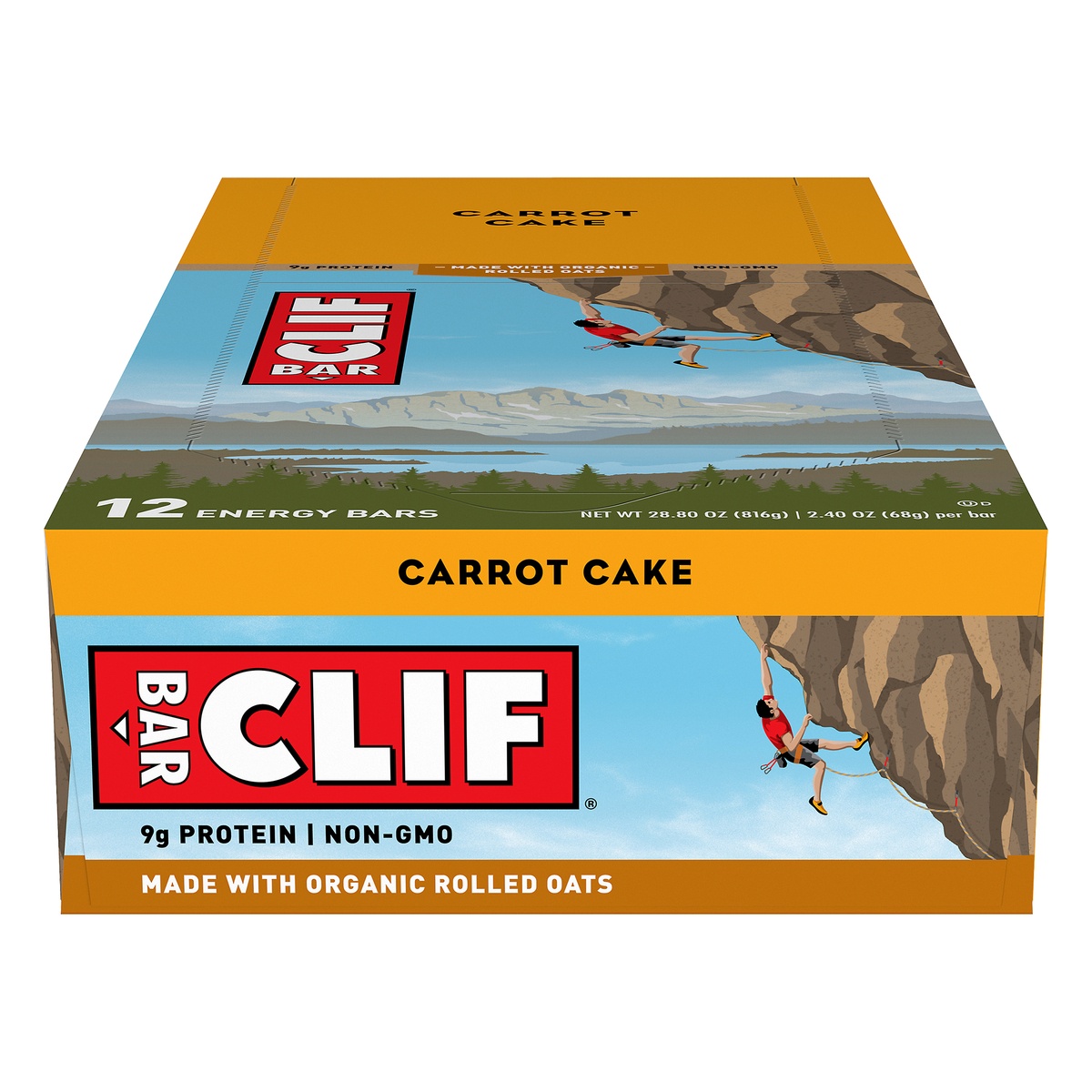 slide 1 of 9, CLIF Carrot Cake Energy Bar, 12 ct; 2.4 oz