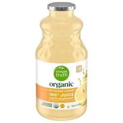Simple Truth Organic No Sugar Added 100% White Grapefuit Juice - 32 fl oz